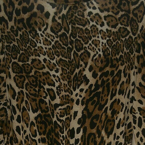 Jostar USA Classic Leopard Stretchy Long Sleeve Comfort Relaxed Fit Tunic SZ XL - Picture 4 of 4